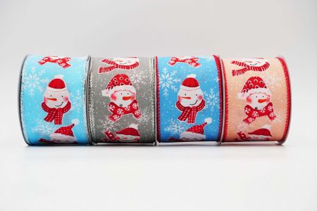Snowman wired Christmas Ribbon_KF6563 ALL